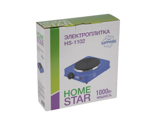 Электроплитка 1конф. HS-1102(008749) Homestar 1000Вт 1конф. диск фиол.