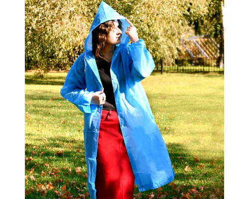 Плащ дождевик SU24-10 женский р. 44-50 170см полиэтилен