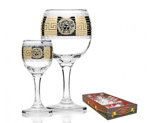 Фужеры+рюмки GN3_411_134 GLASSTAR "Версаль" 12пр. стекло прозрачн.