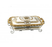 Мармит Kelli KL-176 с крыш. прямоугол. 2,5л. металич. подстав. керам.