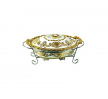 Мармит Kelli KL-179 с крыш. овал. 2,5л. металич. подстав. керам.