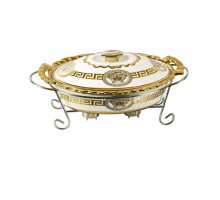 Мармит Kelli KL-180 с крыш. овал. 2,5л. металич. подстав. керам.