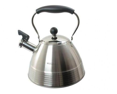 Чайник KELLI KL-4540 3л нерж сталь инд. свисток серебристый