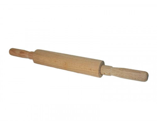 Скалка 40-34 Хозяюшка малая с крутящ. ручк. 42,5см дерево