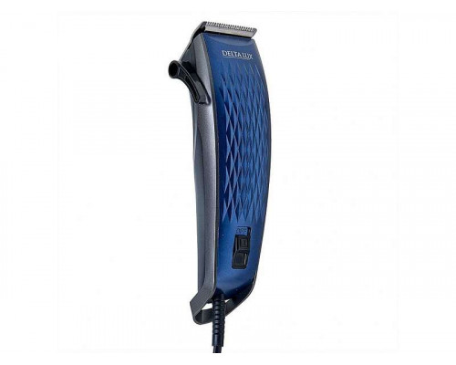 Машинка для стрижки волос Delta DE-4202 4 насад. от сети пластик/нерж сталь синий