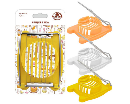 Яйцерезка JH53-15 18см пластик желт.