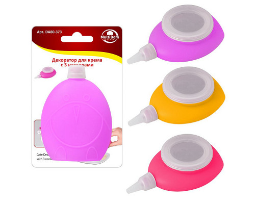 Декоратор для крема DA80-373 9,5х7см. 3 насад 0,09л силикон