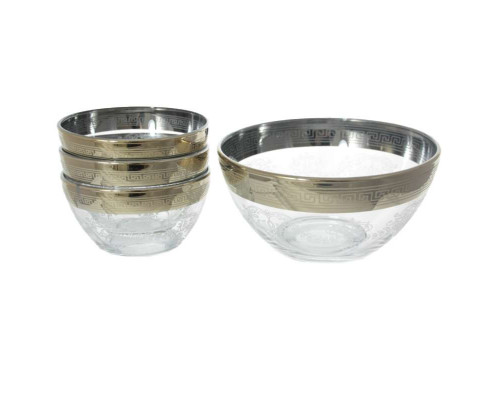 Салатники GN1449/1322 GLASSTAR "Барокко" 4пр. стекло кругл.