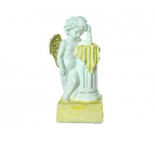 Статуэтка "Ангел на колонне" 0578 средний керам. стразы.