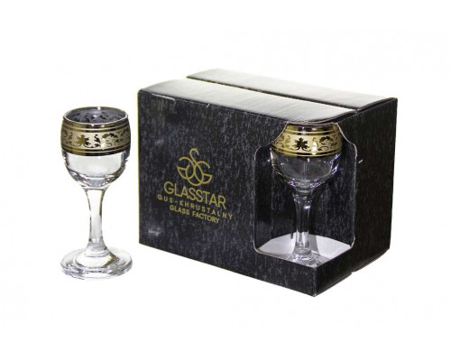 Рюмки GN134 GLASSTAR "Богемия" 0,06л 6пр. стекло прозрачн.