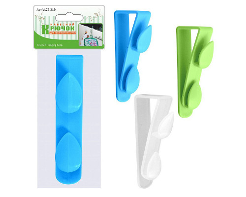 Крючок надверный Мультидом VL27-219 пластик цвет в асс.