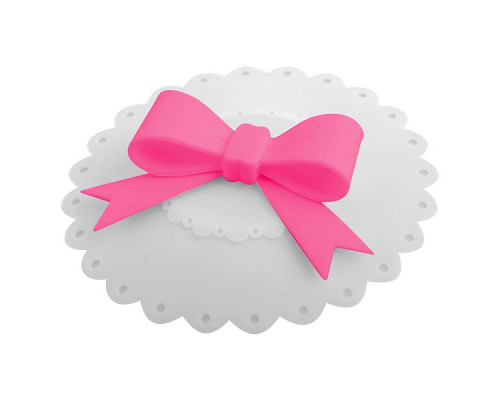 Крышка-присоска для чашек и банок VL80-102 "Бантик" силикон