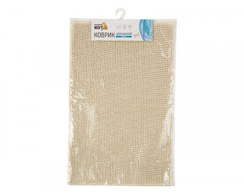 Коврик для ванной (102320) Рыжий кот "Basic" 50х80см ПВХ беж.