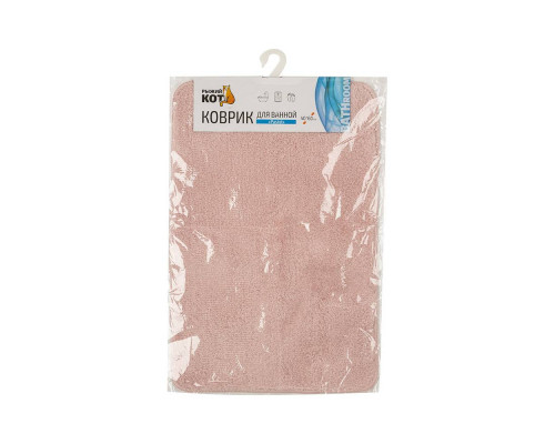 Коврик для ванной (102500) Рыжий кот "Pastel" 40х60см. микрофибра роз.