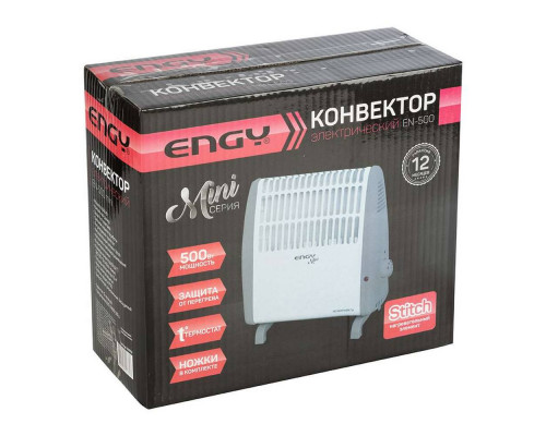 Конвектор электр. EN-500(016022) Engy 500Вт mini 25х27х10,5см. бел.