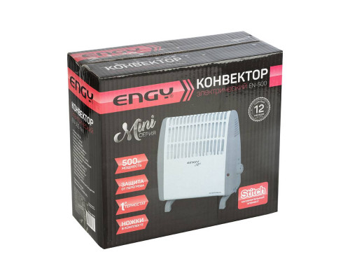 Конвектор электр. EN-500(016022) Engy 500Вт mini 25х27х10,5см. бел.