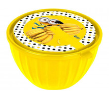 Контейнер для продуктов LA1095 1,7л кругл. пластик Lalababy Миньоны желт.