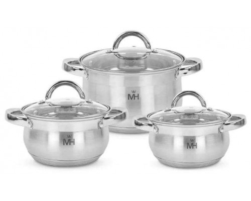 Посуда набор MC-1629 Mercury 1,7/2,3/3,4л "BELLY" 6пр.