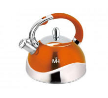 Чайник MERCURY MC-7836 3л нерж сталь инд. свисток оранжевый/серебристый