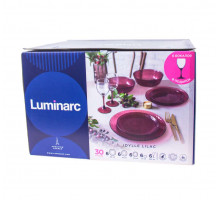 Столовый сервиз Q0016 "Idylle Lilac" LUMINARC 30пр. 12/18/19/25см/245мл.
