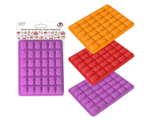 Форма для мармелада и льда VL80-337 "Медвежата"