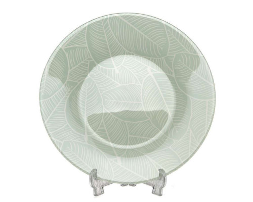 Тарелка обеденная Pasabahce Лив 10327SLBD70 19,5см стекло зелёный с декор