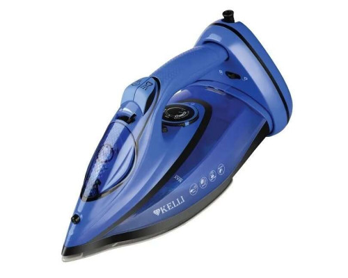 Утюг Kelli KL-1650С синий 2600 Вт керам.покр. пар самоочистка