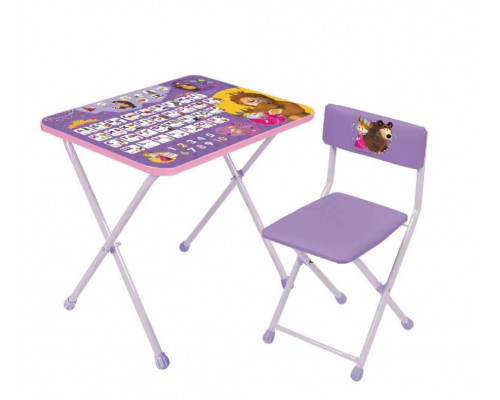 Стол+стул ММД2/А1 "Маша и Медведь" с азбукой