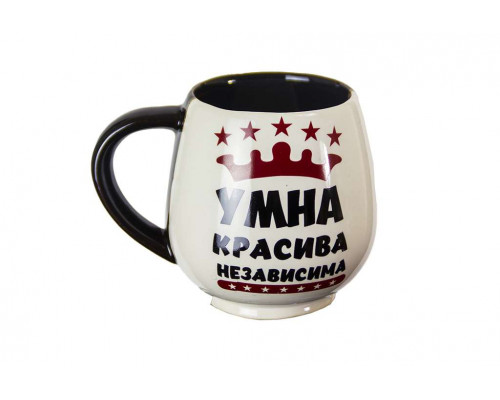Кружка 22871 Славянская керамика "Приколы" 0,45л. 6шт/уп. керам. бел-кор.