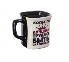Набор кружек 6 пр. Славянская Керамика "Приколы" 22872, 0,5 л, керам., бел./коричн.