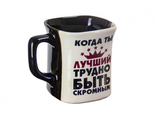 Кружка 22872 Славянская керамика "Приколы" 0,5л. 6шт/уп. керам. бел-кор.