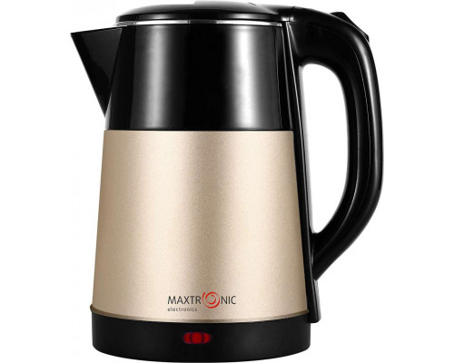 Чайник электрический Maxtronic MAX-604 бежевый нерж.ст. диск 2,2 л 1800 Вт
