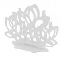 Салфетница IDILAND Verona 2151 14х5,8х10,5см пластик белый фигурн.