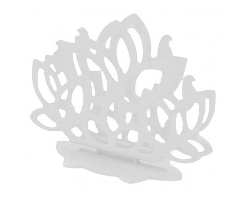 Салфетница IDILAND Verona 2151 14х5,8х10,5см пластик белый фигурн.