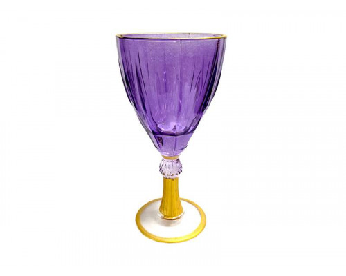 Бокалы для вина 48400 ФэнТорг 0,25л 6пр. стекло фиол-золот.