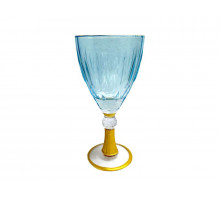 Бокалы для вина 48401 ФэнТорг 0,25л 6пр. стекло голуб-золот.
