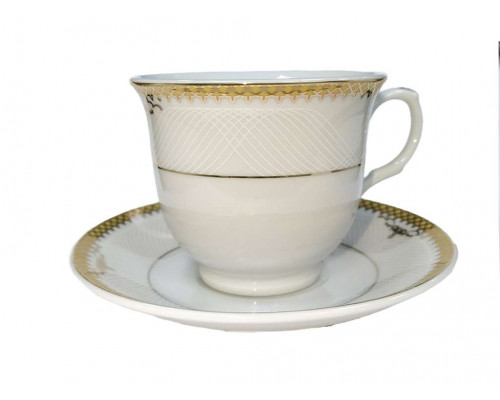 Чайный сервиз 75-905 ФэнТорг 0,2л. 12пр. керам. бел-золот.