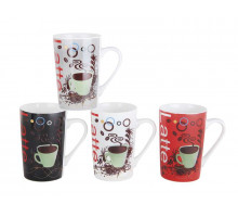 Кружка КОРАЛЛ "Кофе" 5174, 0,38 л, керам., цв. в асс.