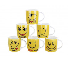 Кружка КОРАЛЛ "Smile" 5168, 0,32 л, керам., микс