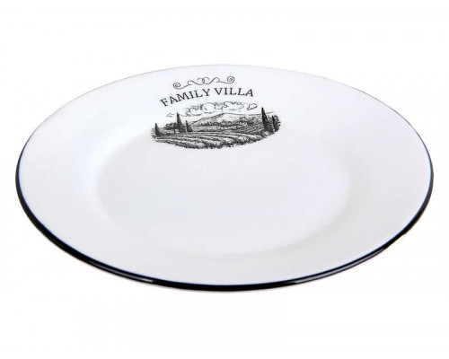Тарелка десертная Family villa YXD06 18см керам. белый с декор
