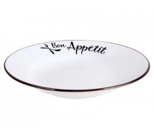 Тарелка суповая КОРАЛЛ Bon Appetit YXD05 0,5л 20см керамика белый