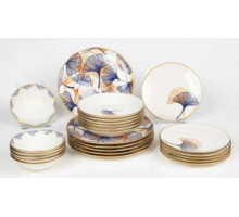 Посуда набор 11106-Blue OMS 24пр. тарелки-4 вида керам. голуб.