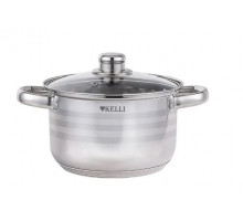 Кастрюля KL-4293-16 Kelli 2л нерж. ст. серебристый