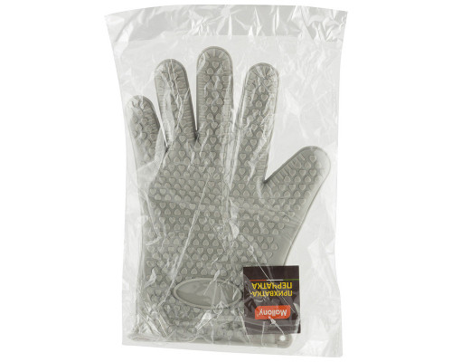 Прихватка-перчатка Mallony PRETTO 007235 27см силикон белый