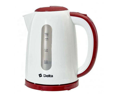 Чайник электрический Delta DL-1106 белый метал. диск 1,7 л 2200 Вт