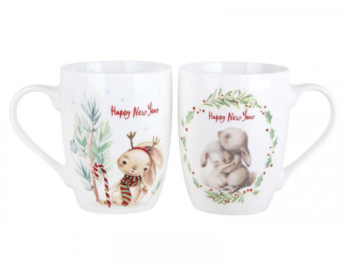 Кружка NY23bCw КОРАЛЛ 0,34л. бочка Cozy winter 2диз.