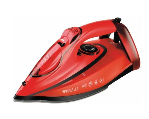 Утюг Kelli KL-1649К красный 2600 Вт керам.покр. пар самоочистка