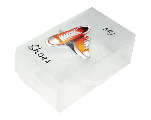 Коробка для обуви SB6(312555) пластик с принтом 33х20х13см.