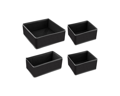 Коробки набор (312621) "Black"для хранения вещей 4шт.
