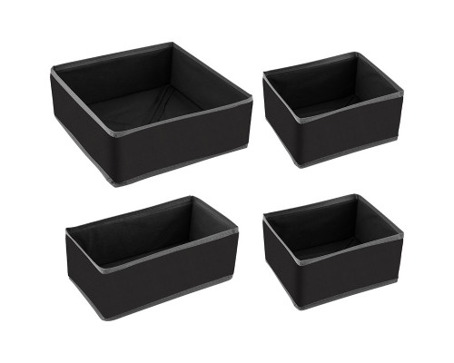 Коробки набор (312621) "Black"для хранения вещей 4шт.